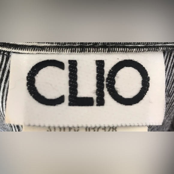 Vintage Clio One Button Striped Dress Suit Jacket Size SML. Made in USA - Picture 6 of 7